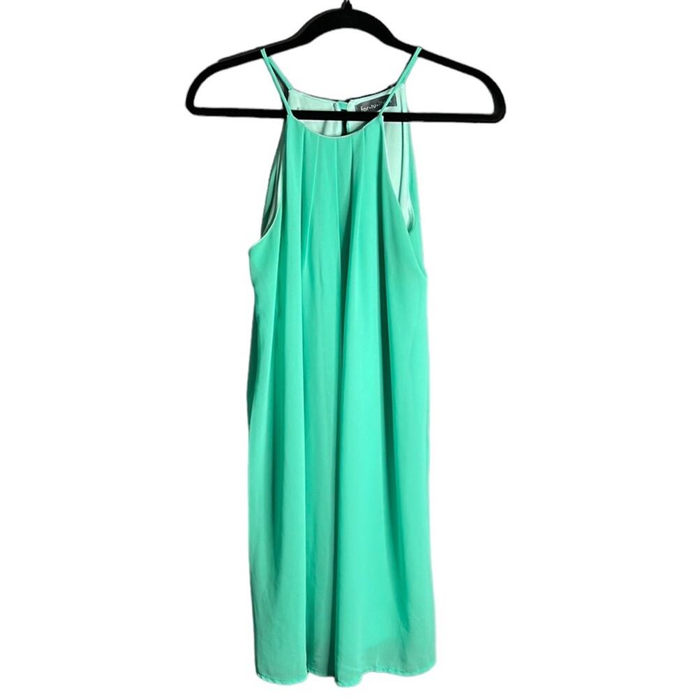 Fortuity Green Halter Mini Dress Small